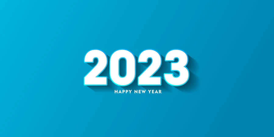 2023新年春节兔年数字字体特效插画背景海报AI矢量设计素材模板【111】